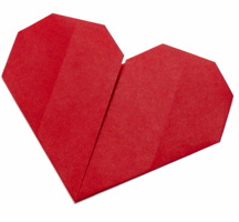 Origami Herz falten1