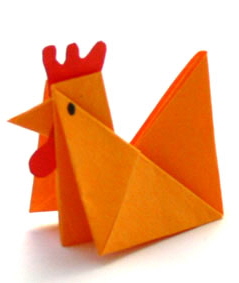Origami Huhn/ Hahn